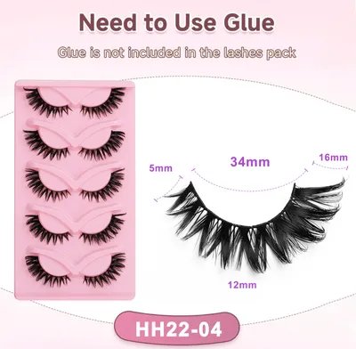 Image de INF 5D cils artificiels en vison, lot de 5 paires pour un look naturel