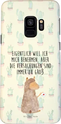 Produktbild von Mr. & Mrs. Panda Samsung Galaxy S9 Handyhülle Alpaka Fahne - Kaktus Grün - Geschenk, Alpakas, Handy Schutzhülle, Cover, Hülle, Lama, Liebe, Lamas, Case