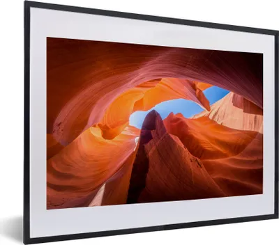 Produktbild von MuchoWow® MuchoWow® Gerahmtes Poster Felsformationen aus dem Antelope Canyon 40x30 cm - Poster mit zchwarzem Bilderrahmen - Bilderrahmen - Poster im Rahmen