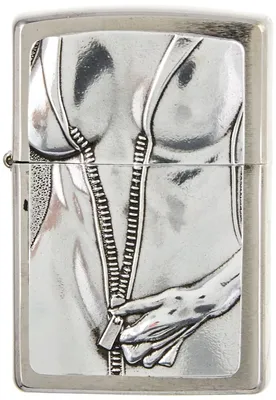 Produktbild von Zippo Sturmfeuerzeug - Zipper Girl, Brushed Chrome, Emblem - Nachfüllbar - Wiede