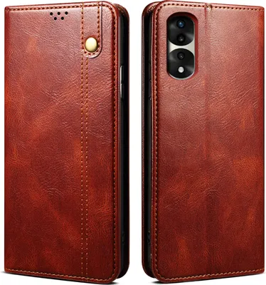 Produktbild von Honor 70 Pro Hülle, Leder Flip Brieftasche Schutzhülle mit Standfunktion für Honor 70 Pro / Honor 70 Pro+ Rot