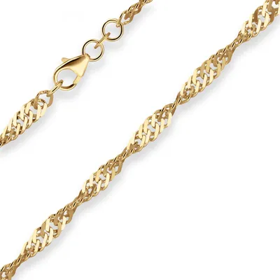 Produktbild von 3,8mm Armband Singapurkette Goldarmband Armschmuck aus 585 Gold Gelbgold 19cm
