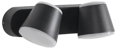 Produktbild von BELIANI LED Außenwandleuchte Schwarz Metall und Kunststoff Kegelform Verstellbar Modern IP65 Wandleuchte Beleuchtung für Außen Draußen Terrasse Balkon