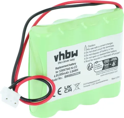 Produktbild von vhbw Akku kompatibel mit Schneider Exiway EasyLED Fluchtweg, Notfallbeleuchtung (800 mAh, 4,8 V, NiCd)