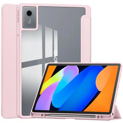 Produktbild von Schutzhülle mit Klappe für Lenovo Idea Tab 11, Bizon Case Tab Clear Matt, Rosa
