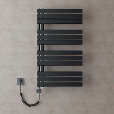 Produktbild von doporro Heizkörper Bad Handtuchheizkörper 104x60cm Badezimmer Badheizkörper Badheizung Handtuchtrockner Handtuchwärmer Anthrazit mit Heizstab 600w