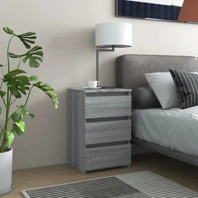 Obrázek produktu pro vidaXL Noční stolky 2 ks. Grey Sonoma 40x35x62,5 cm výrobek z odvozeného dřeva