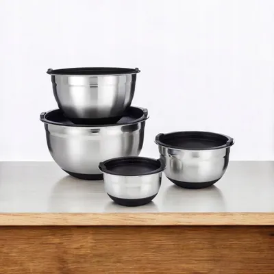 Produktbild von Zellerfeld T012 Küchenschüssel-Set mit Silikonboden und Deckel