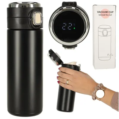 Immagine prodotto di Tazza termica con boccaglio LED thermos 420ml nero