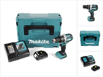 Immagine prodotto di Makita DHP 484 Y1J-D 18V Brushless Li-Ion trapano a percussione a batteria in Makpac incl. 1x BL 1815 N 1,5 Ah batteria e caricatore DC18RC