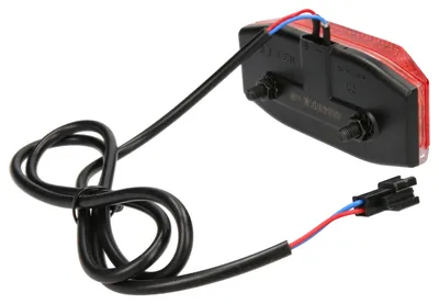 Produktbild von windmeile | Rücklicht, LED, Gute Sichtbarkeit, Schwarz, Wasserdicht, E-Bike, Elektro Fahrrad, Pedelec, 6V bis 48V, SM-2A-Stecker
