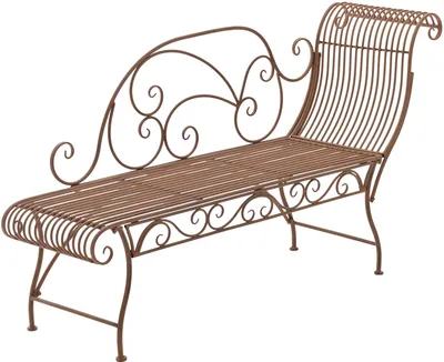 Produktbild von CLP Gartenbank aus Eisen Karma romantische Recamiere im Jugendstil bis 160 kg antik braun