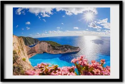 Produktbild von Bild 60x40 MDF-Rahmen, Wandkunst Zakynthos Griechenland