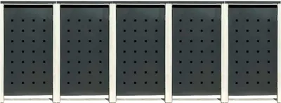 Produktbild von 5 Tailor Mülltonnenboxen Basic für 240 Liter Tonne /Stanzung 2 /Anthrazit / Grau