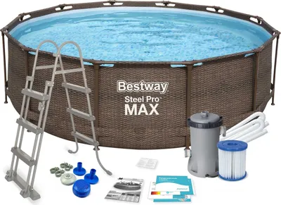 Zdjęcie produktu dla Basen ogrodowy stelażowy 366 x 100 cm 10w1 Bestway 56709
