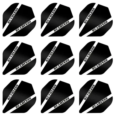 Produktbild von Ruthless | V100 | Dart Flights | Standard | 100 Micron | Schwarz | 3 Sets = 9 Flights