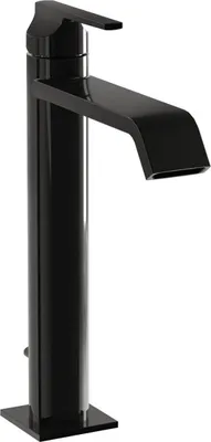 Produktbild von Waschtischmischer mit Griff für Beckenwaschbecken mit Pop-up-Ventil, schwarz glänzend | A4281539