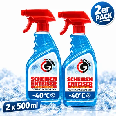 Produktbild von 2x G-XTREME Scheibenenteiser 500ml Nano-Technologie bis -40°C Enteiserspray 1L