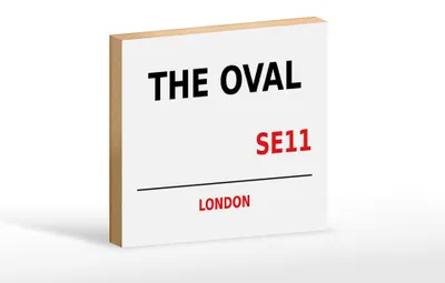Produktbild von Holzschild London 18x12cm The Oval SE11