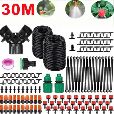Immagine prodotto di Sistema di irrigazione da 30 metri, fai da te, micro-irrigazione a goccia, tubo per irrigazione a goccia, per giardino