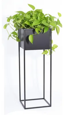 Produktbild von Anwicar Blumenständer Metall Schwarz Blumenregal Indoor, 70x24x24 cm