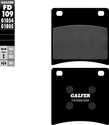 Produktbild von Bremsbeläge Set Galfer 2x FD109G1054 Semi-Metall vorne für Suzuki GSX F FK 600 - 1100 ccm Bj. 1988 - 1997