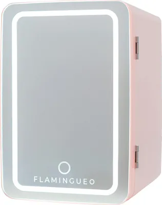 Produktbild von Flamingueo Kühlschrank Klein mit Spiegel und Led 6,5L 12V/220V Funktion Kühlen und Heizen