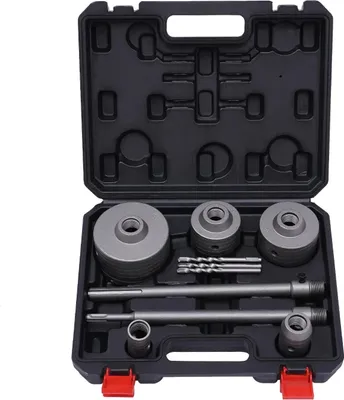 Produktbild von Lochsäge/Kernbohrer für Beton und Ziegel - Set - Hartmetall - SDS Plus & SDS Max Adapter - Ø 30/40/68/80/100 mm - Schwarz