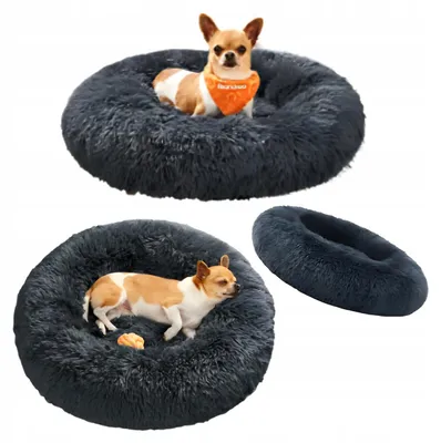 Produktbild von Feandrea Hundebett Katzenbett Kuschelweich 60 cm Dunkelgrau