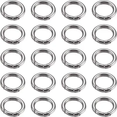 Produktbild von Runde Karabinerhaken Zinklegierung 20 Stück silber