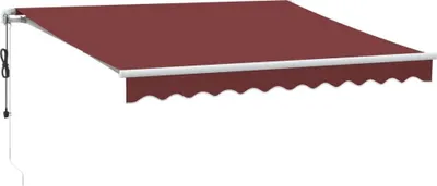 Produktbild von vidaXL Markise Automatisch mit LED Weinrot 300x250 cm