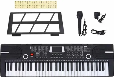 Zdjęcie produktu dla vidaXL 61-klawiszowy keyboard elektryczny z pulpitem dla dzieci