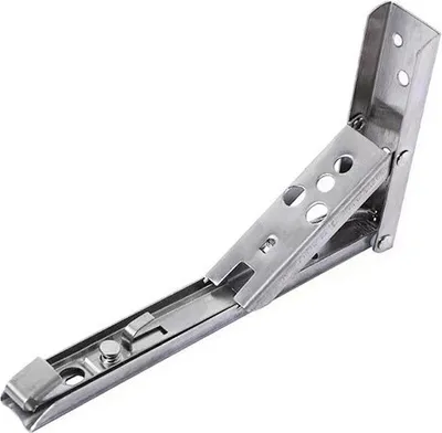 Immagine prodotto di Supporto triangolare pieghevole per mensole a muro, carico massimo 60 kg, facile da installare, crea spazio aggiuntivo, 30x13 cm – Foldy