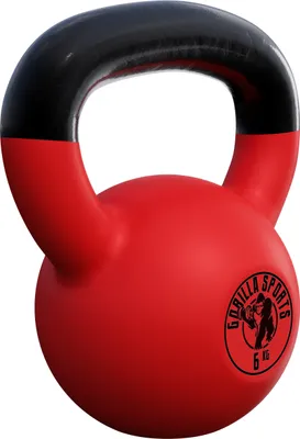 Produktbild von GORILLA SPORTS® Kettlebell 2–32 kg – Gusseisen Kugelhantel mit Vinylbeschichtung, Bodenschonend – Einzeln oder Set – Home Gym, Fitness, Krafttraining