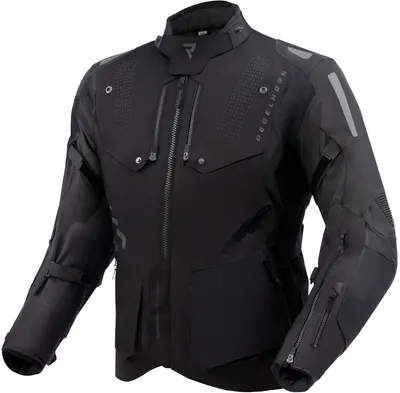 Produktbild von Rebelhorn Hiker 4 wasserdichte Motorrad Textil Jacke, schwarz, S