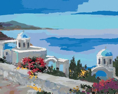Produktbild von Zuty - Malen nach Zahlen - SANTORINI II, 40x50 cm, mit Keilrahmen (bereits gespannt)