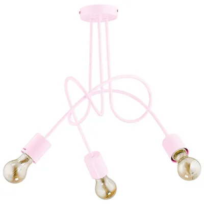 Produktbild von Deckenleuchte Metall E27 B: 48 cm Rosa 3-flammig
