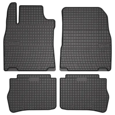 Productafbeelding van Rubberen automatten voor Nissan Tiida C11 2004-2012 (hatchback/sedan) – 4-delig, zwart, op maat – Wielganizator SolidPRO