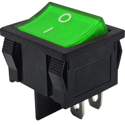 Produktbild von ProRide Wippschalter ON/OFF KCD5-202, 2-polig, 250 V/6 A, Grün