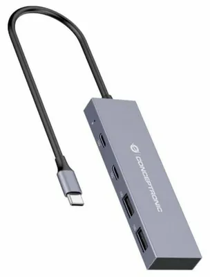 Image de Conceptronic USB USB-Hub HUBBIES13G Gris