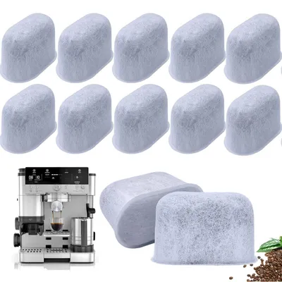 Produktbild von Wasserfiltereinsätze - 12 Stück - Ersatz für Espressomaschinen - Kohlewasserfilter für Kaffeemaschinen