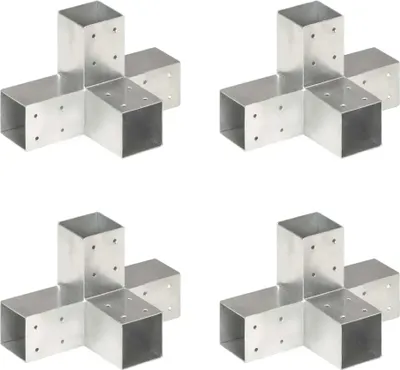 Immagine prodotto di Vidaxl-Pfahlanschlüsse 4 PC-Form 71x71 mm zincato Metall