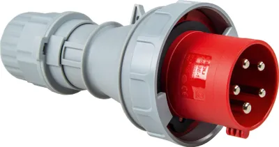 Produktbild von as-Schwabe CEE-Stecker ohne Kabel max. 16mm² 400V 63A 5-polig Rot Gewerbe IP44