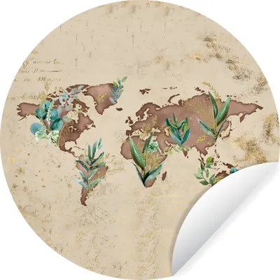 Produktbild von MuchoWow® - Tapetenkreis - Wandbild rund - Schlafzimmerdekoration - Wanddeko - runde Tapete - Kunst für zu Hause