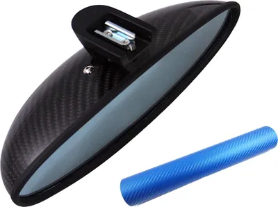 Produktbild von PREMIUM Spiegel Innenspiegel Design Folie Set Carbon Blau für viele Fahrzeuge