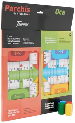 Productafbeelding van Parchis en Oca, 33 x 33 cm, spelbord, voor twee spelers, meerkleurig, uniek, artikelnummer 521111