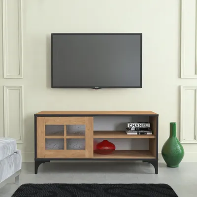 Image de Skye Decor, Revival 100 - Oak, meuble TV, chêne, 100 % PANNEAUX DE PARTICULES MÉLAMINÉS, 100 x 42 x 54 cm