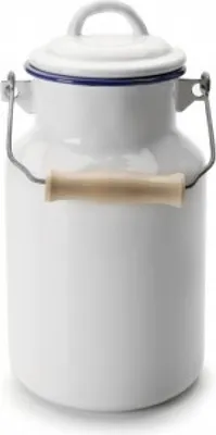 Produktbild von Ibili-Blanca Milchkanne, emaillierter Stahl, 13x26 cm, weiß