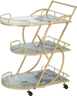 Immagine prodotto di FURNLUX Tavolino in marmo oro 71cm / Colore principale: Oro / Dimensioni: 71 x 85 x 46 cm