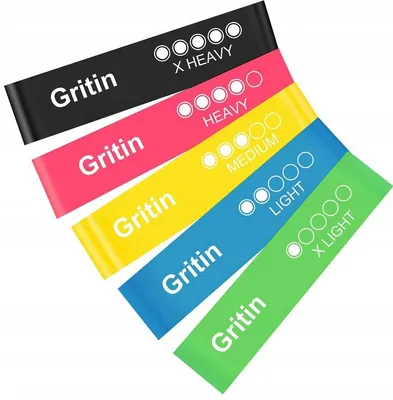 Image de GRITIN Bandes de résistance fitness 5 pièces